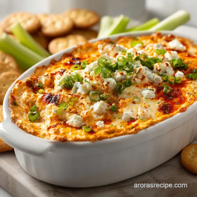 Ultimate Spicy Creamy Buffalo Chicken Dip Appetizer Recipe
