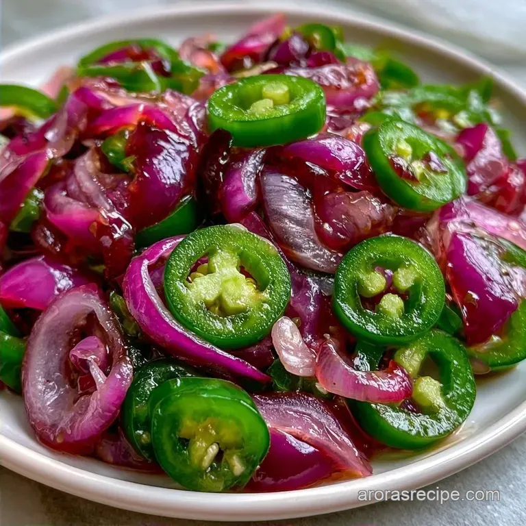 Spicy Pickled Onions with Jalape&ntilde;o