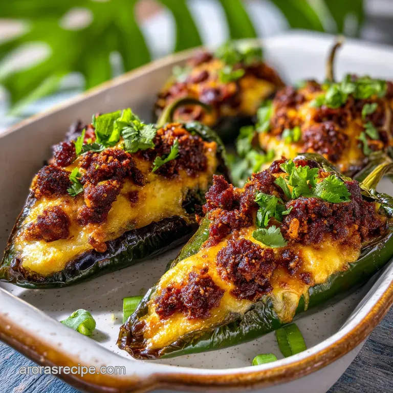 Stuffed Ancho Chile Recipe with Cheese and Chorizo