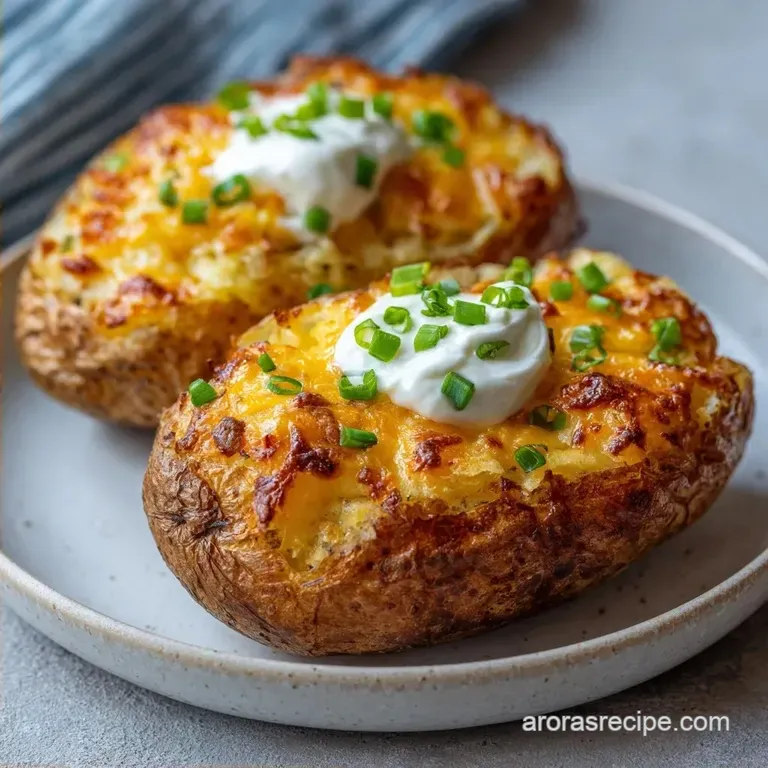 Stuffed Jacket Potatoes: Crispy and Cheesy