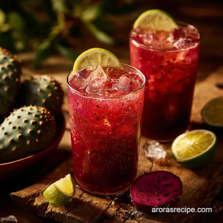 Sunset Serenity Prickly Pear Lemonade the Desert Jewel Refresher presentation