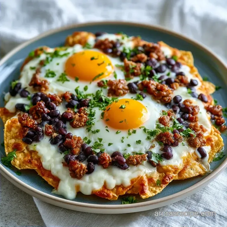 Tortilla Chip Breakfast Nachos: Shatter Crisp