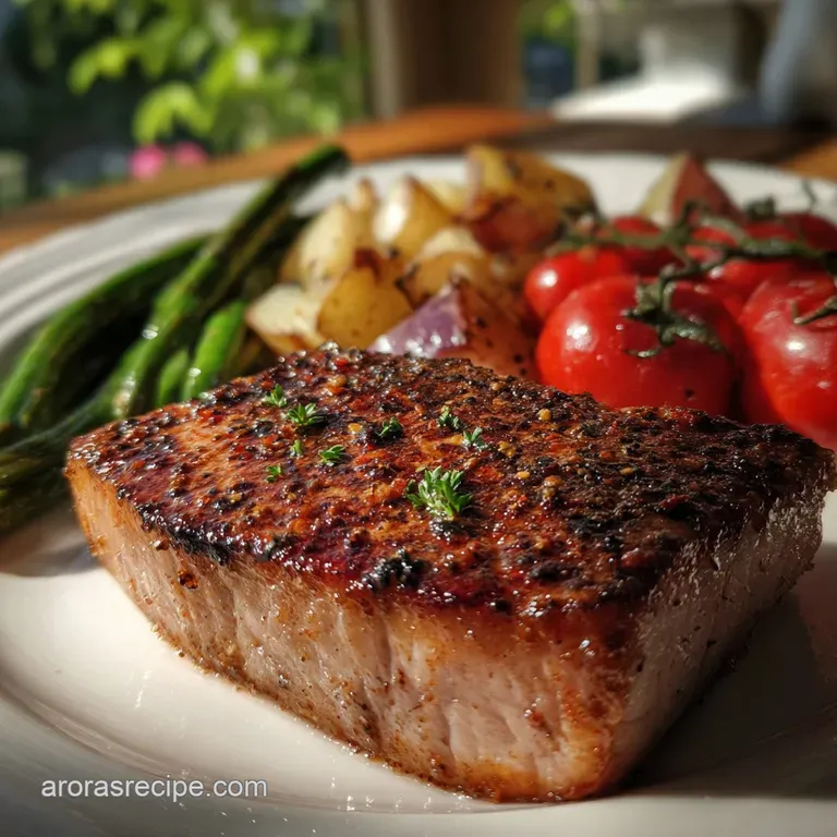 The Ultimate Tuna Steak Barbecue: Perfect Sear presentation