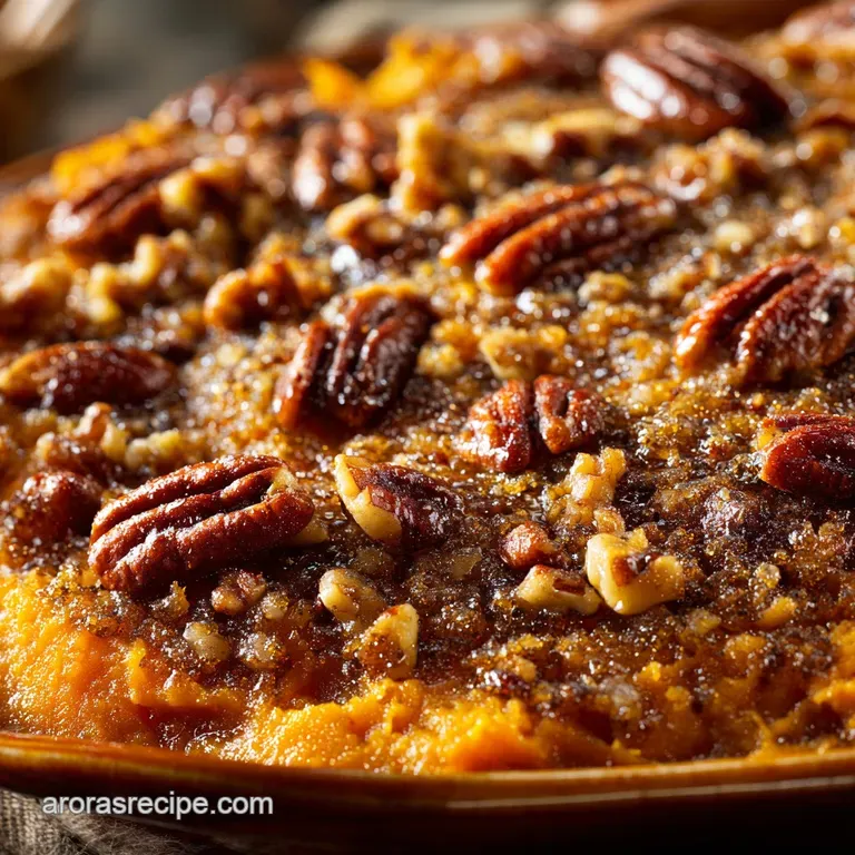 Sweet Potato Casserole with Pecan Streusel and Nutty Brown Butter