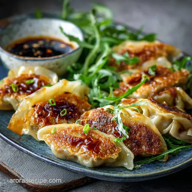 Beef Gyoza: the Ultimate Savoury Seared Dumpling Recipe presentation