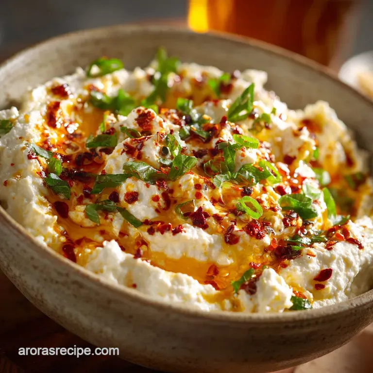 Crazy Feta: the Ultimate Spicy Whipped Feta Dip Recipe presentation