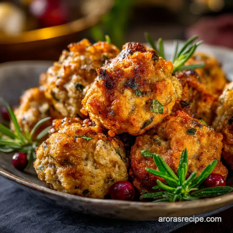 Stuffing Sausage Balls: the Ultimate Savoury Sage Pork Nibble presentation