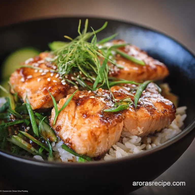 Salmon Donburi The Ultimate Umami Glazed Rice Bowl