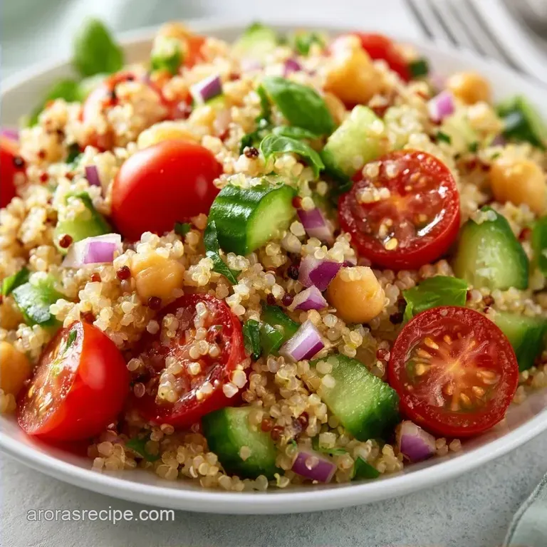 Vegan Mediterranean Quinoa Salad with Chickpeas