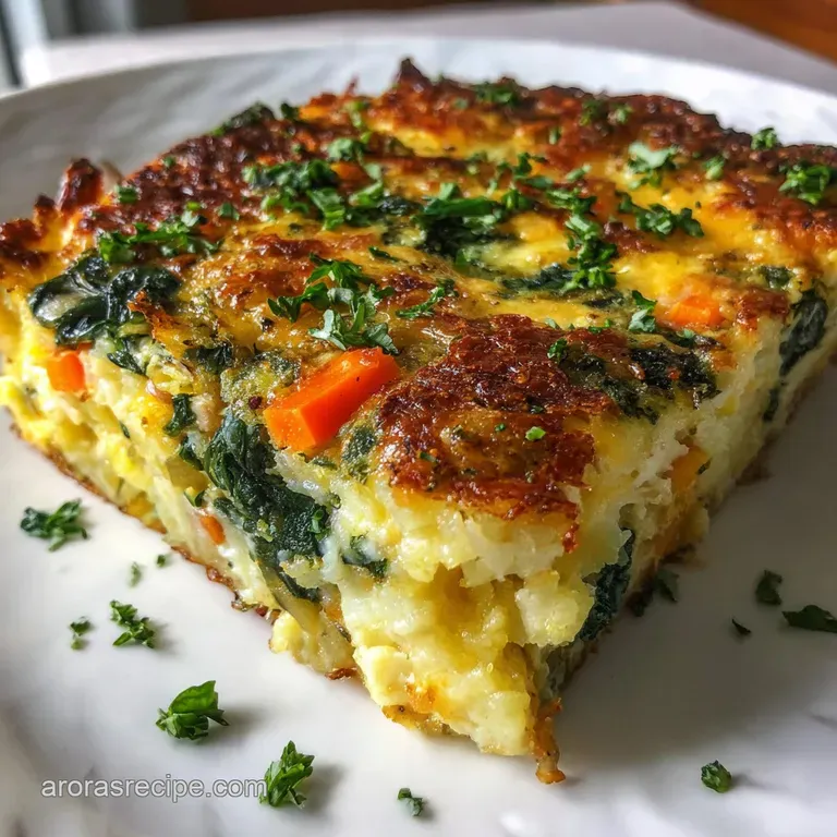Baked Veggie Egg Casserole With Hash Browns and Spinach