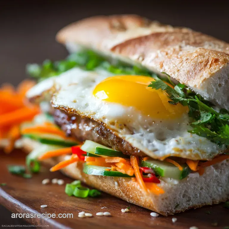 Vietnamese Breakfast The Ultimate B&aacute;nh M&igrave; Ốp La Fried Egg Sandwich