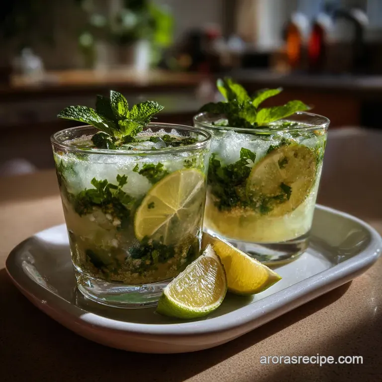 Elegant white cocktail in a chilled glass, rimmed with coconut flakes, presented on a dark wooden surface with a sprig of ...