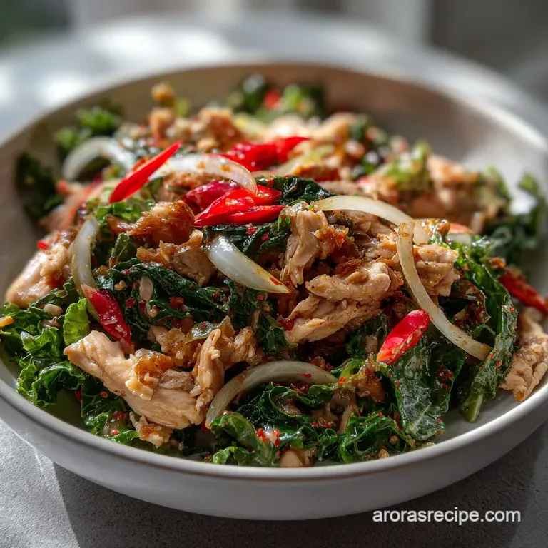 Thai Chicken Salad: Zesty Yum Gai Krob presentation