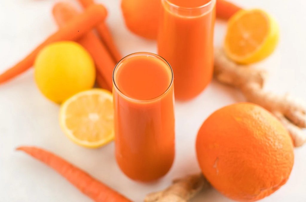 Carrot Orange Lemon And Ginger Juice Recipe